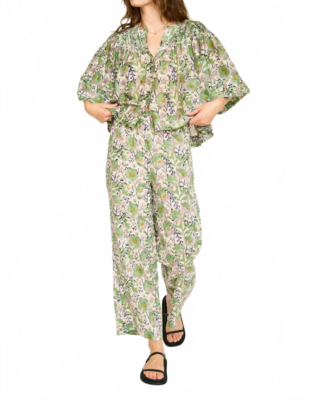 NEW MIRTH baden straight leg pant in lavender bloom